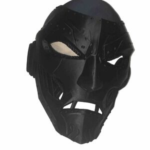 Black 3D Printed  Dark Alien Villain Mask For Display Only ( No Straps) Read